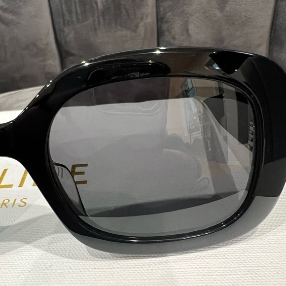 Celine Triomphe Black Sunglasses with Gold Accent - Picture 13 of 17
